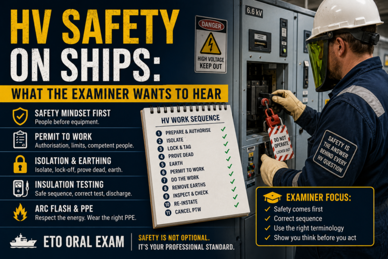 High voltage safety on a ship – HV isolation and permit to work for ETO